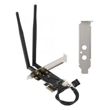 

PCIE-1x to NGFF-Ekey M.2 Wireless Network Adapter Card WIFI WLAN Riser Card with 1xNGFF_E Key Connector and 1x4PIN USB Connector