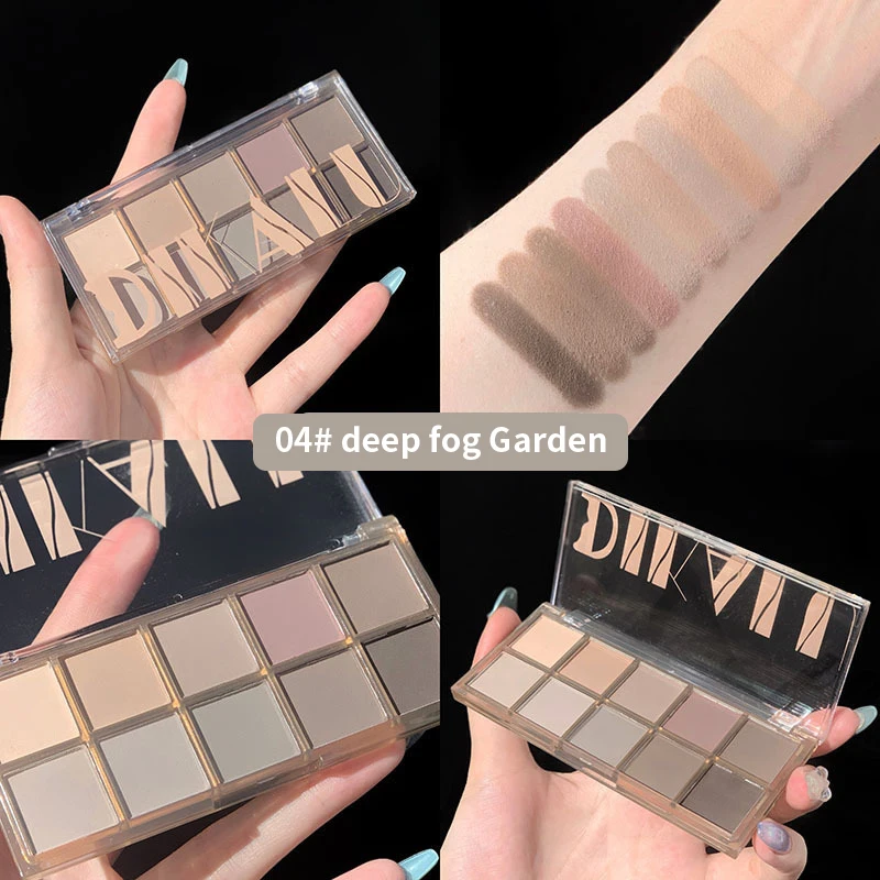10 Colors Eyeshadow Palette Pearly Matte Eye Shadow Shiny Sequins Shadows Pigments Long Lasting Korean Makeup Cosmetics eye shadow eye shadow plate