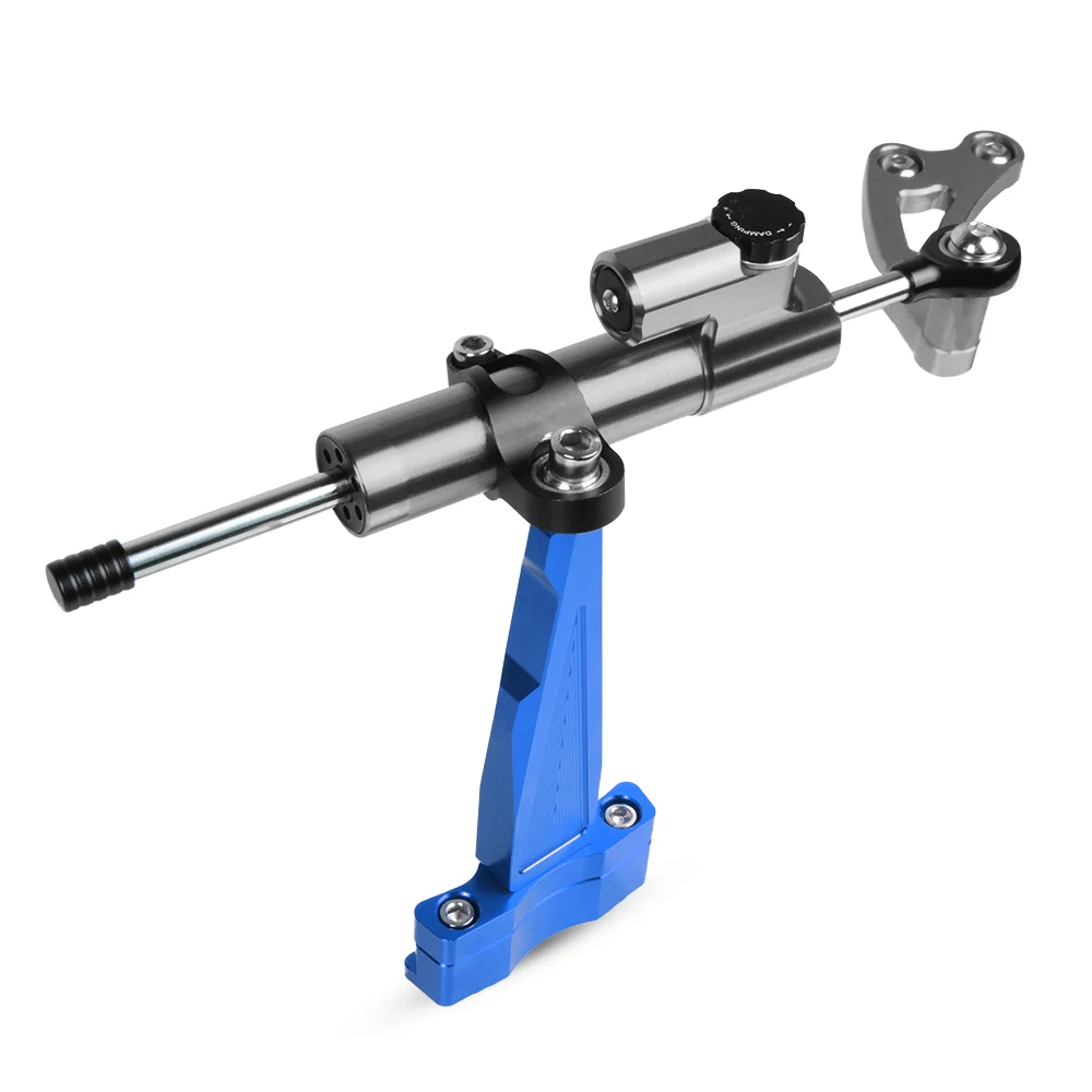 CNC алюминиевый регулируемый руль мотоцикла руля стабилизации демпфер кронштейн комплект аксессуаров для HONDA CB 650 F CB650F - Цвет: BKGYBU