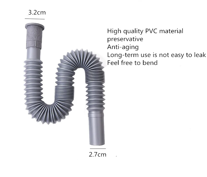 Свободно растягивается и Согнут для использования в кухне ванной раковины для туалета с высоким качеством ПВХ стоки