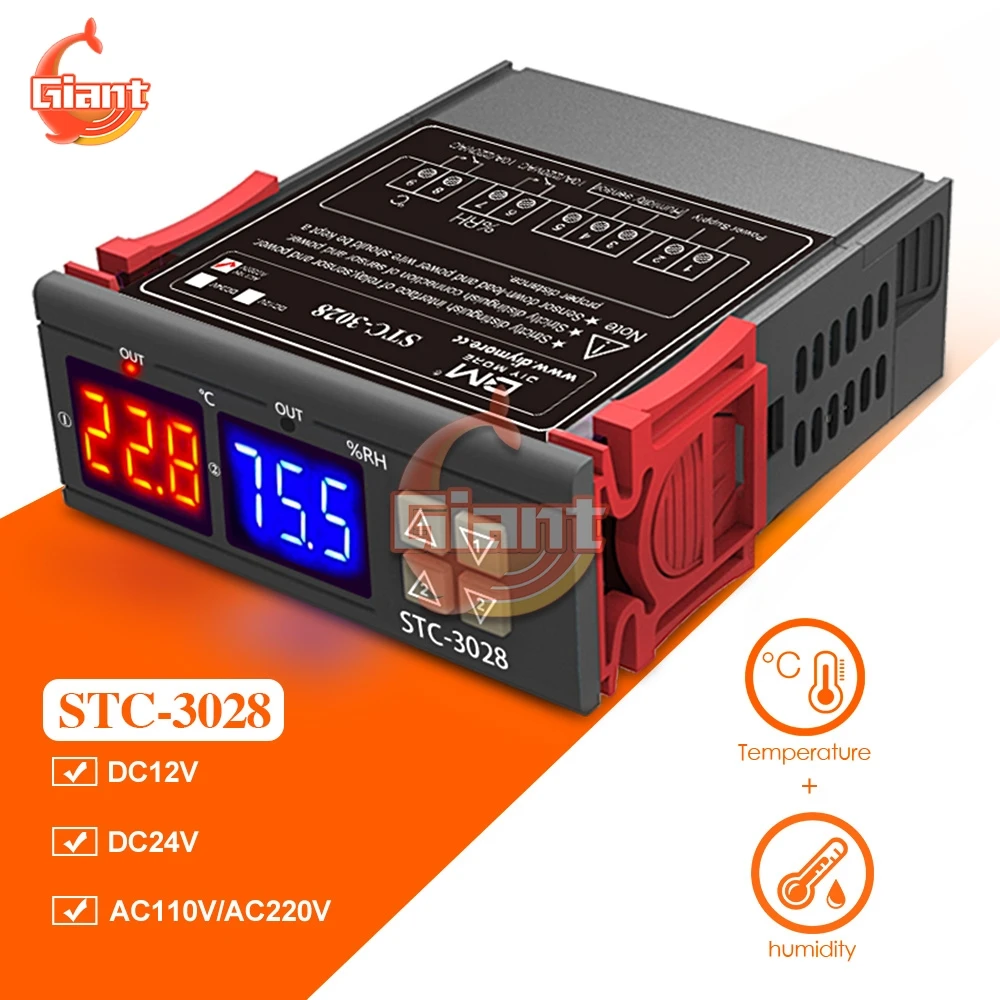 STC-3028 12V 24V 110V 220V контроль температуры и влажности ler термостат термометр гигрометр