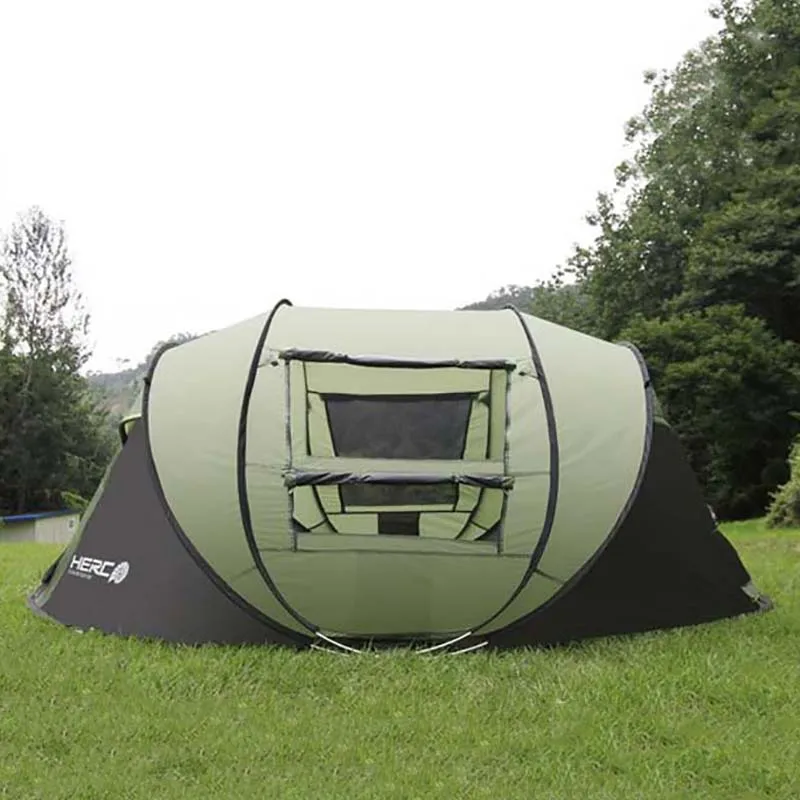 Automatic Windproof Pop Up Camping Tent Ultralight Beach Tent Fast Opening Large Gazebo 3-4 Person