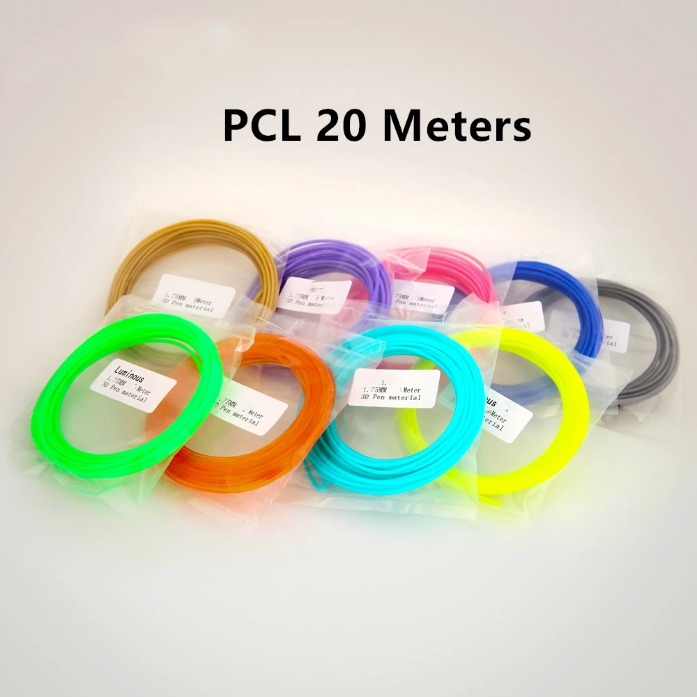 20 метров PCL нити случайный цвет чистящие материалы для низкой температуры 3D ручки