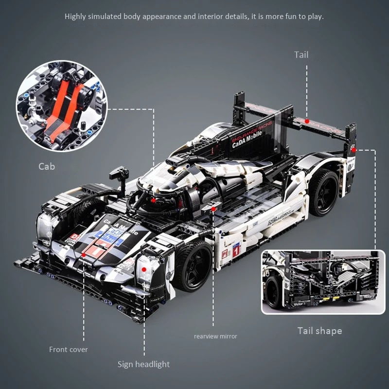 RC сборная Гоночная машина мобильная техника супер гоночные автомобили C 61016 MOC создатель городской строительный блок кирпичи Рождественский подарок игрушки