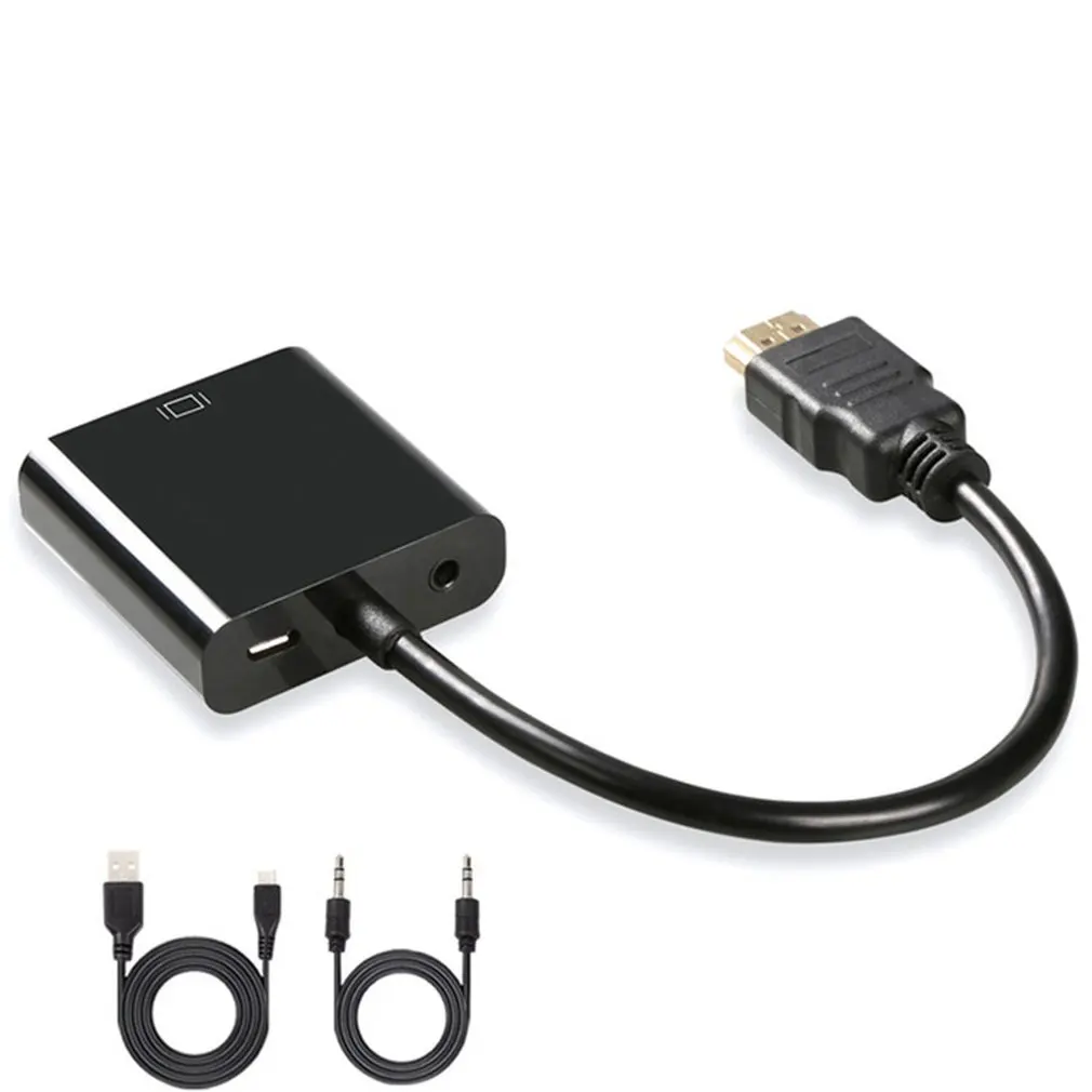 Rovtop адаптер hdmi-vga Мужской конвертер с разъемом адаптер 1080P цифровой аналоговый видео аудио для ПК ноутбука планшета