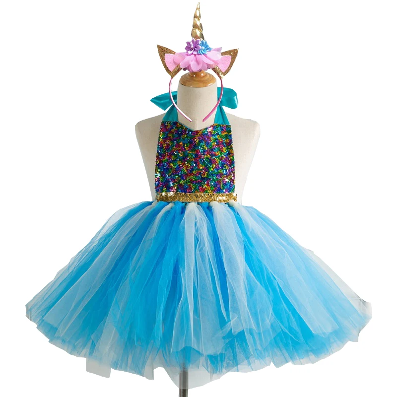 Детское платье с единорогом для вечеринки на день рождения принцессы выпускной