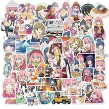 

10/50pcs Anime Yuru Camp Stickers Kawaii Shima Rin Nadeshiko Sticker Waterproof Decals Laid-Back Sticker For Laptop Skateboard