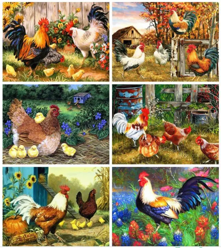 Алмазная живопись Петух алмазная вышивка петух полная курица dotz стразы ремесла