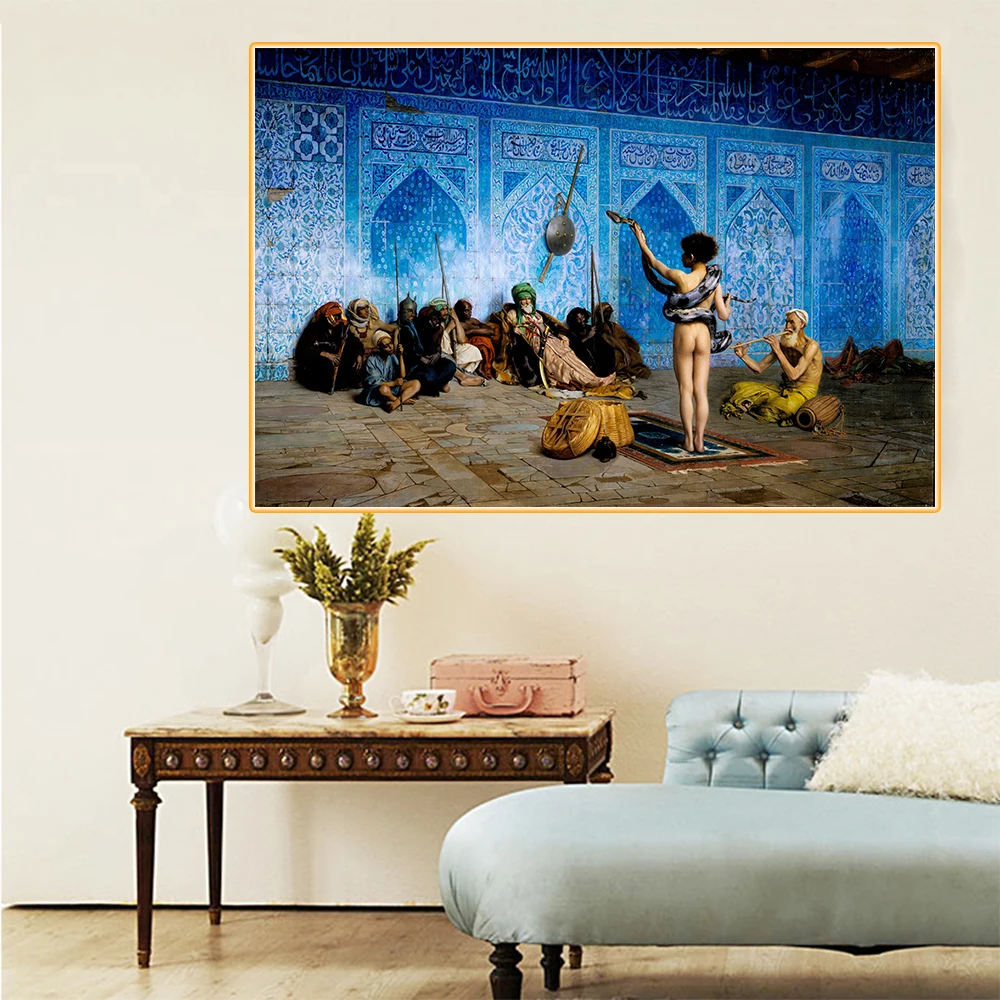 Citon Jean Leon Gerome Snake Charmer Canvas Холст Картина маслом всемирно известное художественное