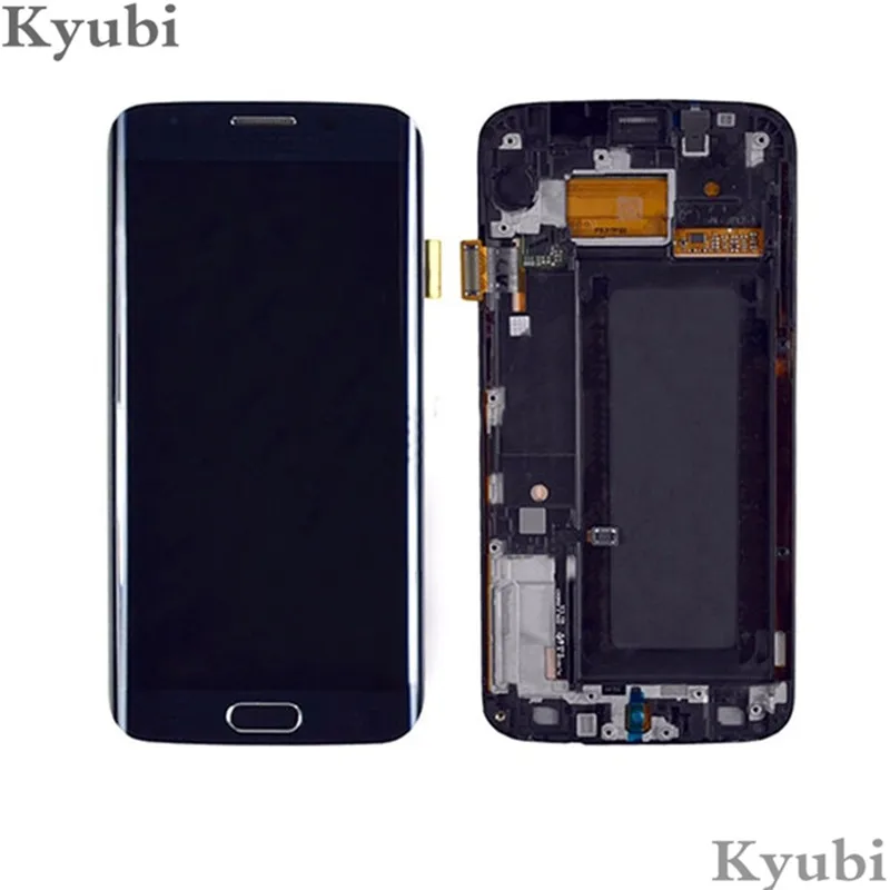 5,7 ''Amoled Difitizer в сборе для Samsung Galaxy S6 Edge Touch ЖК-дисплей в сборе с рамкой для Samsung Galaxy S6 Edge