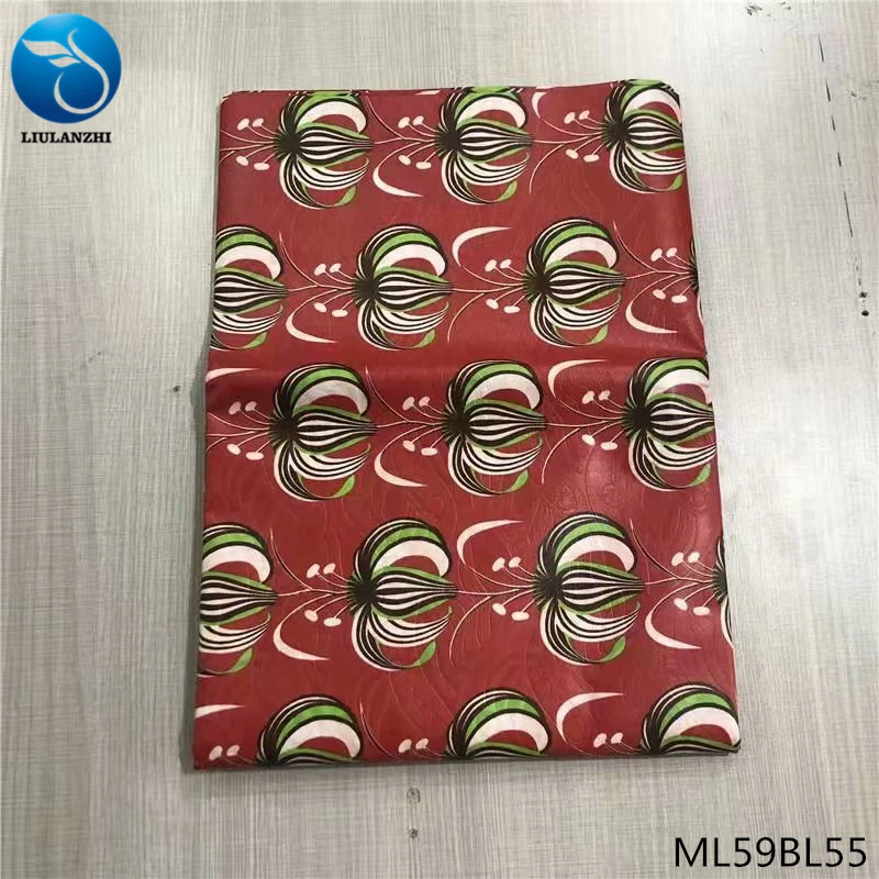 LIULANZHI Bazin Riche ткань Сделано в Китае полиэстер печать тиснение ткани 5 ярдов Базен женское платье швейная ML59BL51-65