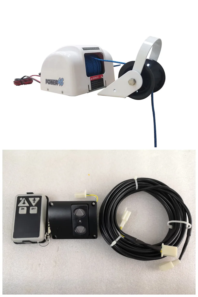 

Free Shipping 12V AutoDepoly Wireless Remote Control&Second Switch Kit Anchor Winch 45 lb. Saltwater For Marine Boat Pontoon