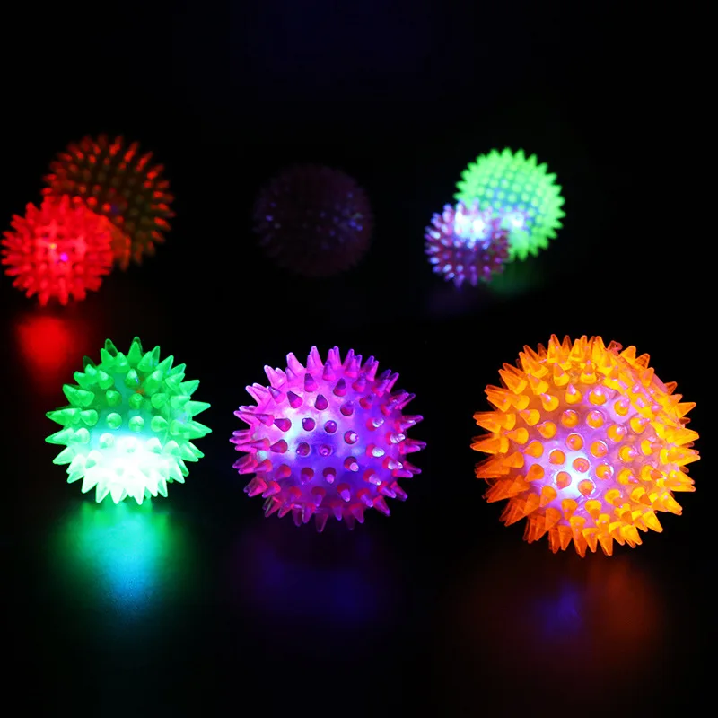 1 шт. интерактивные резиновые шарики осветительные игрушки шарики для собак кошек домашних животных пищащие игрушки мягкие собаки жевательные эластичные Ежик мяч щенок игрушка