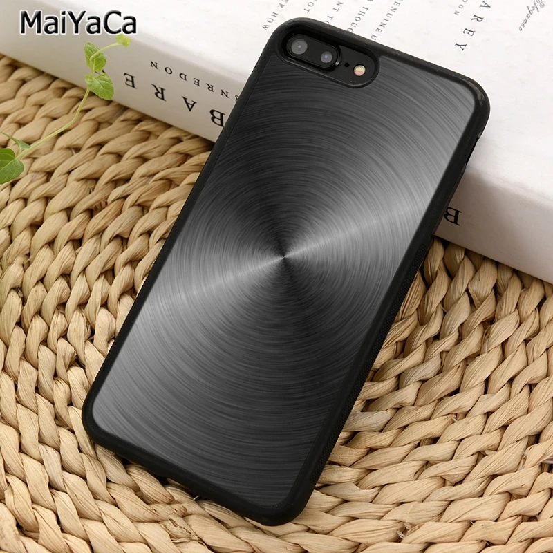 MaiYaCa матовый металлический текстурный стальной чехол для телефона iPhone X XR XS 11 12 Pro