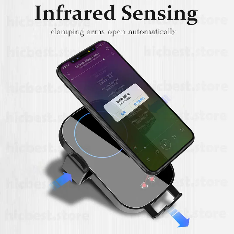Беспроводное Автомобильное зарядное устройство держатель телефона для iPhone Samsung