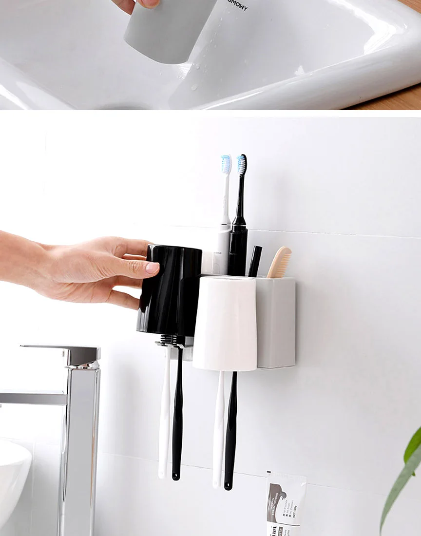 Floating Wall Shelves Plastic Toothbrush Holder Plastic Cup Holders For Paper Cups Shower Shelf Plastic Bathroom AYP0134 2