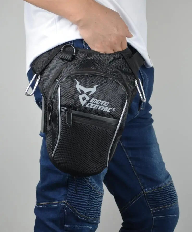 Motorcycle waterproof legs waist small tank bag pockets Shoumo trip package Riding equipment package - Цвет: black