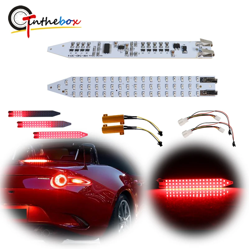 

Gtinthebox Amber / Red Sequential Dynamic LED Circuit Board Turn Signal Lights, Tail Lights Kit For 2016-up Mazda MX-5 Miata ND