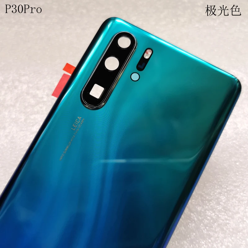 Для huawei P30 Pro задняя крышка батарейного отсека стеклянная задняя крышка корпуса дверная камера стеклянная рамка объектива Запасные части для ремонта