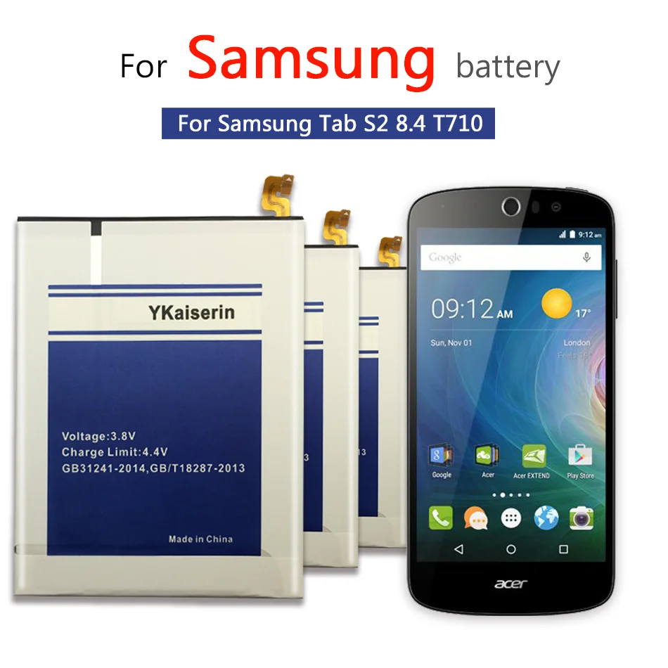 Планшетный аккумулятор EB-BT710ABE EB-BT710ABA для samsung Galaxy Tab S2 8,0 T710 T715C T719C SM T713N 4000 мАч литий-полимерный аккумулятор