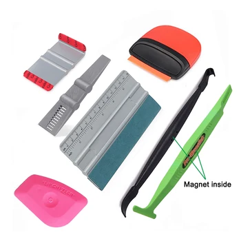 

EHDIS Car Tool Kit Carbon Fiber Squeegee Scale Edged Felt Scraper Vinyl Wrap Film Car Tint Clean Tool Auto Foil Accessories Kit