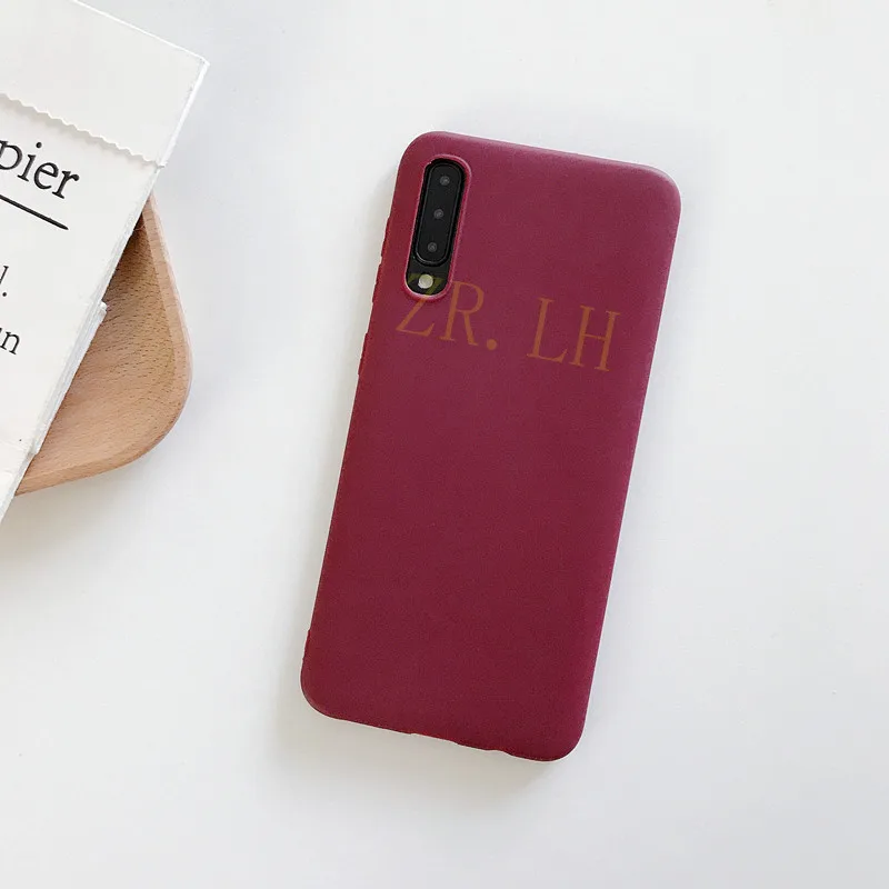 Силиконовый чехол для samsung Galaxy S10E A60 A30 A40 A50 A10 A20 A70 тапочки однотонного яркого M10 A20 M20 A6 A7 S8 S9 S10 плюс Чехол s крышка - Цвет: Red wine