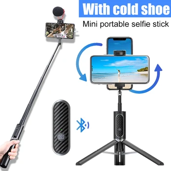 

Ulanzi SK-02 Vertical Shooting Bluetooth Remote Control Selfie stick Wireless Vlog Selfie Tripod Monopod Extend Mic LED Light