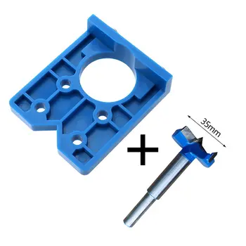 

35mm DIY Locator Accurate Woodworking Mounting Hinge Drilling Jig Guide Door Hole Opener Concealed Cabinet Accessories Tool