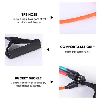 

Durable TPR Fitness Equipments Puller Chest Expander Tension Band Muscle Training Equipment Removable Training Bands