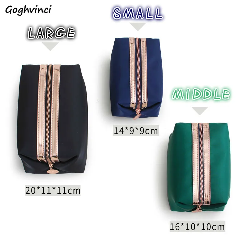 Косметички для женщин вместительные водонепроницаемые однотонные портативные