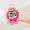 Shhors Fashion Gradient Watch Women Rectangle Dial Led Digital Watches Waterproof Sport Multifunction electronic Watches Ladies 2