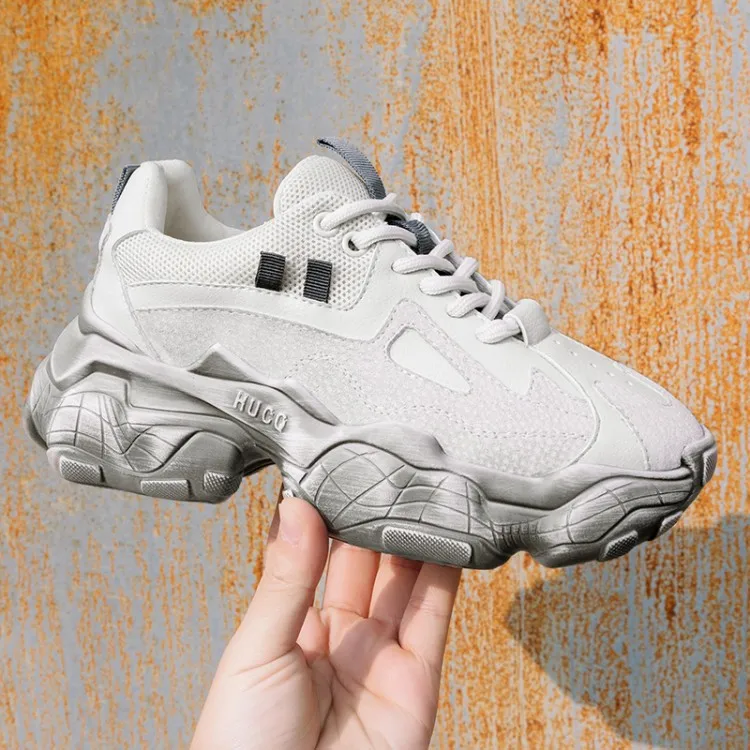 

2020 Miles Away Pure Leather Super Fire Versatile Intellectual Smoked Shoes INS Athletic Shoes New Style Online Celebrity Dad Sh