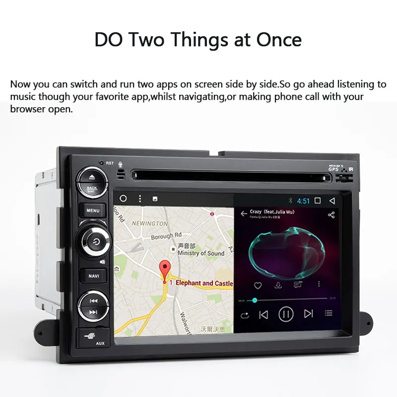 Perfect 2 Din Car DVD GPS Navigation for Ford F150 F250 F350 F450 Mustang Fusion Explorer Edge Escape Mercury 2005 2007 MultimediaScreen 4