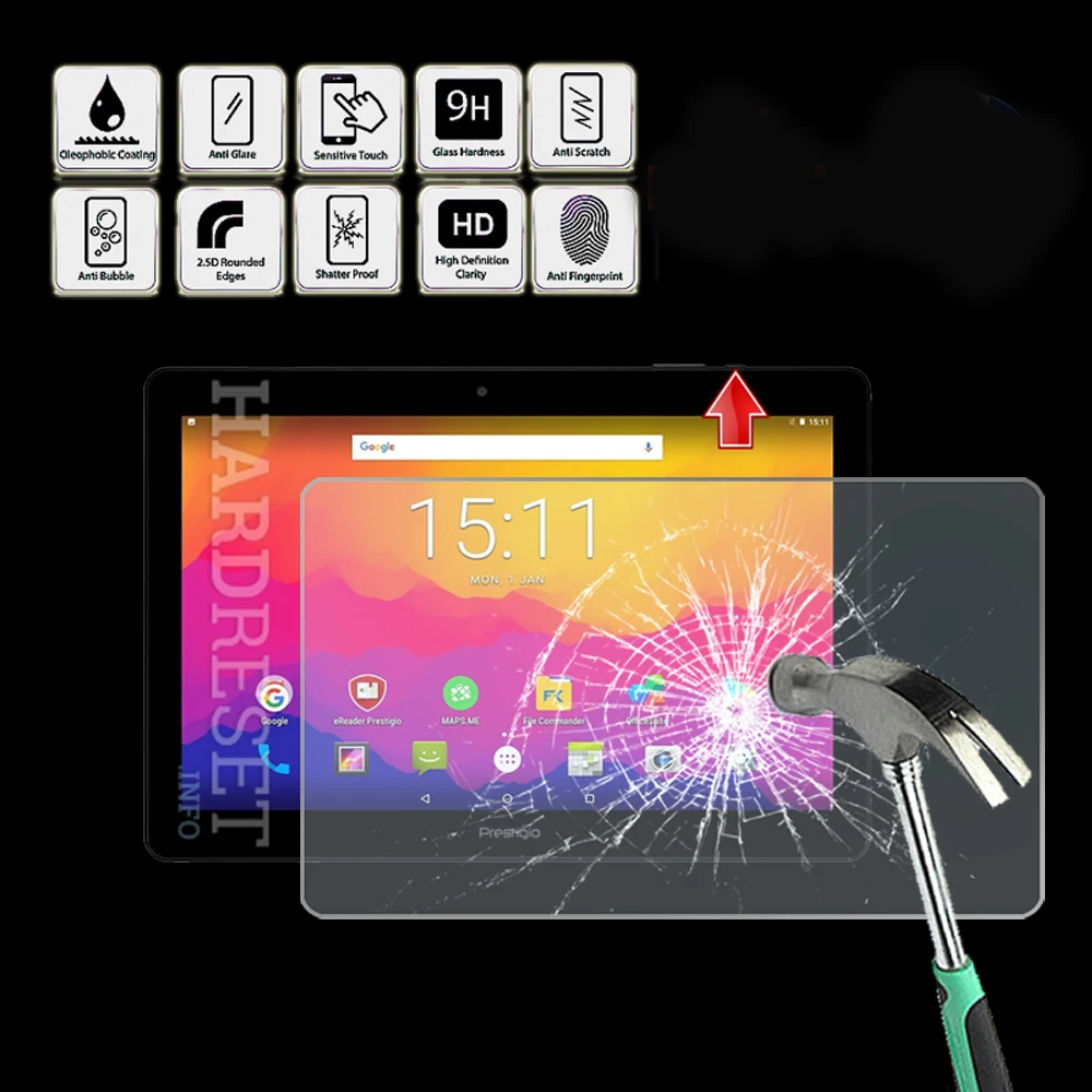 

For Prestigio Muze 3171 3G - Tablet Tempered Glass Screen Protector Cover Anti Fingerprint Screen Film Protector Guard Cover