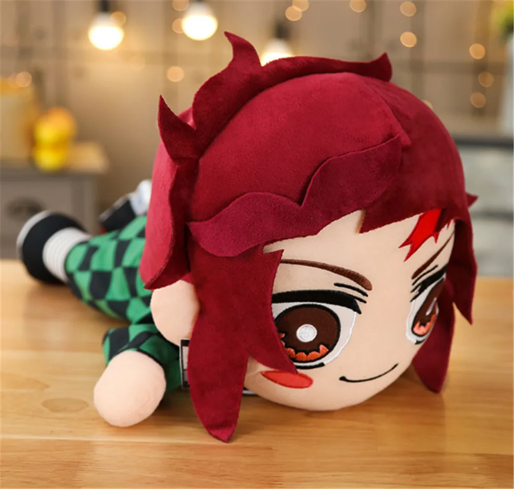 Аниме Demon Slayer: Kimetsu no Yaiba Agatsuma Zenitsu Косплей Плюшевая Кукла Мягкие плюшевые игрушки милая Подушка Рождественский подарок