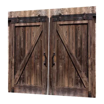 

1pc Curtain Old Door Waterproof Polyester Curtain for Bedroom Hotel