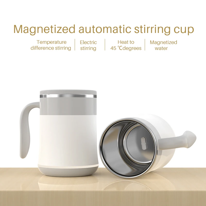 Stirring Cup Автоматическая электрическая кружка для смешивания кофе и молока, умная чашка из нержавеющей стали, Ночной светильник, настольная лампа, фабричное Беспроводное зарядное устройство - Цвет: Stirring Cup