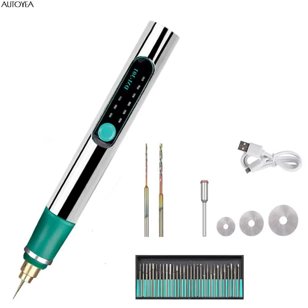 25W Electric Engraver Pen Set Mini Grinding Machine Drill 3 Gears Of Speeds Dremel Rotary Tools | Инструменты