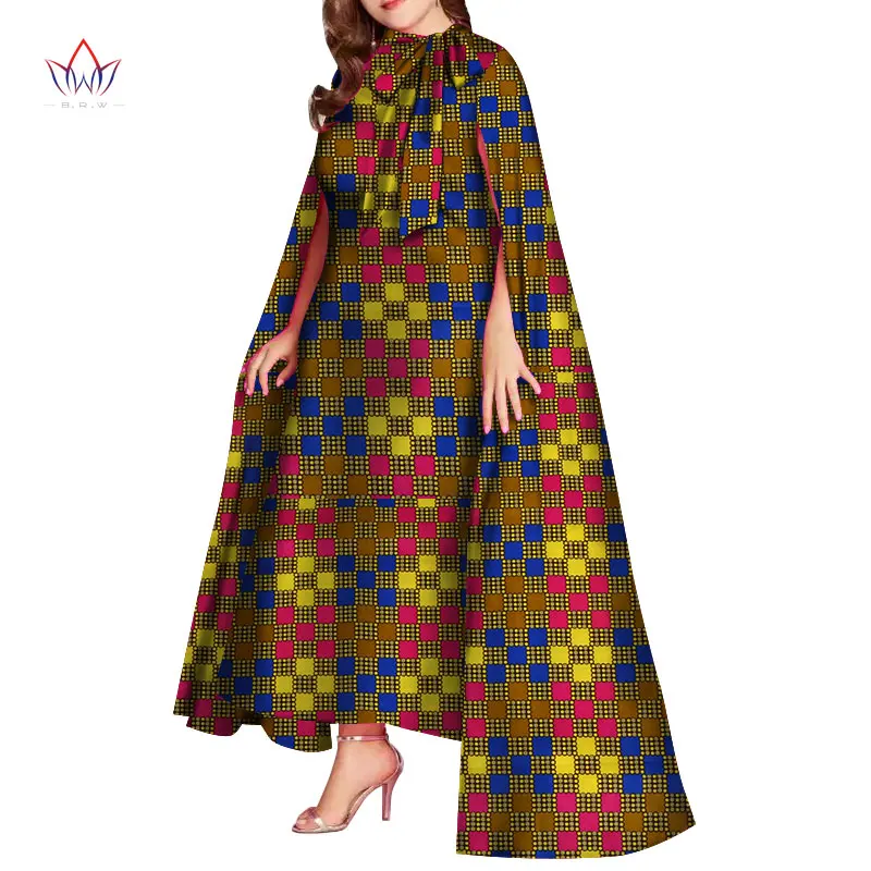 Африканские платья с принтом размера плюс, женские вечерние платья в африканском стиле для женщин, одежда в африканском стиле, рождественское платье WY4592 - Цвет: Оранжевый