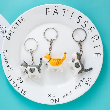 

20pcs/lot Lovely Cat Kitten PVC Keychain Bag Ornament Accessorry souvenir Birthday Party Take-home Favor Gifts