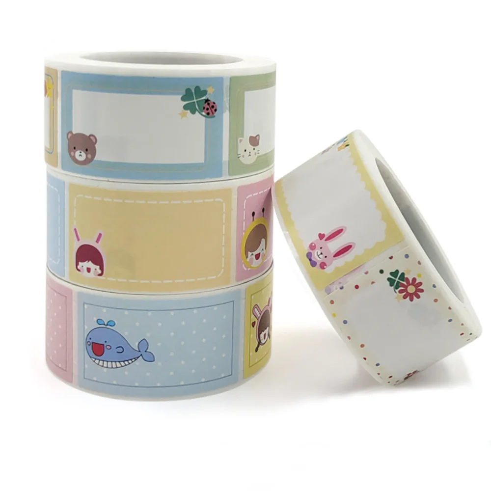 250Pcs Package Stationery Label White Label Write Name Sticker Blank Sticker Child Stationery