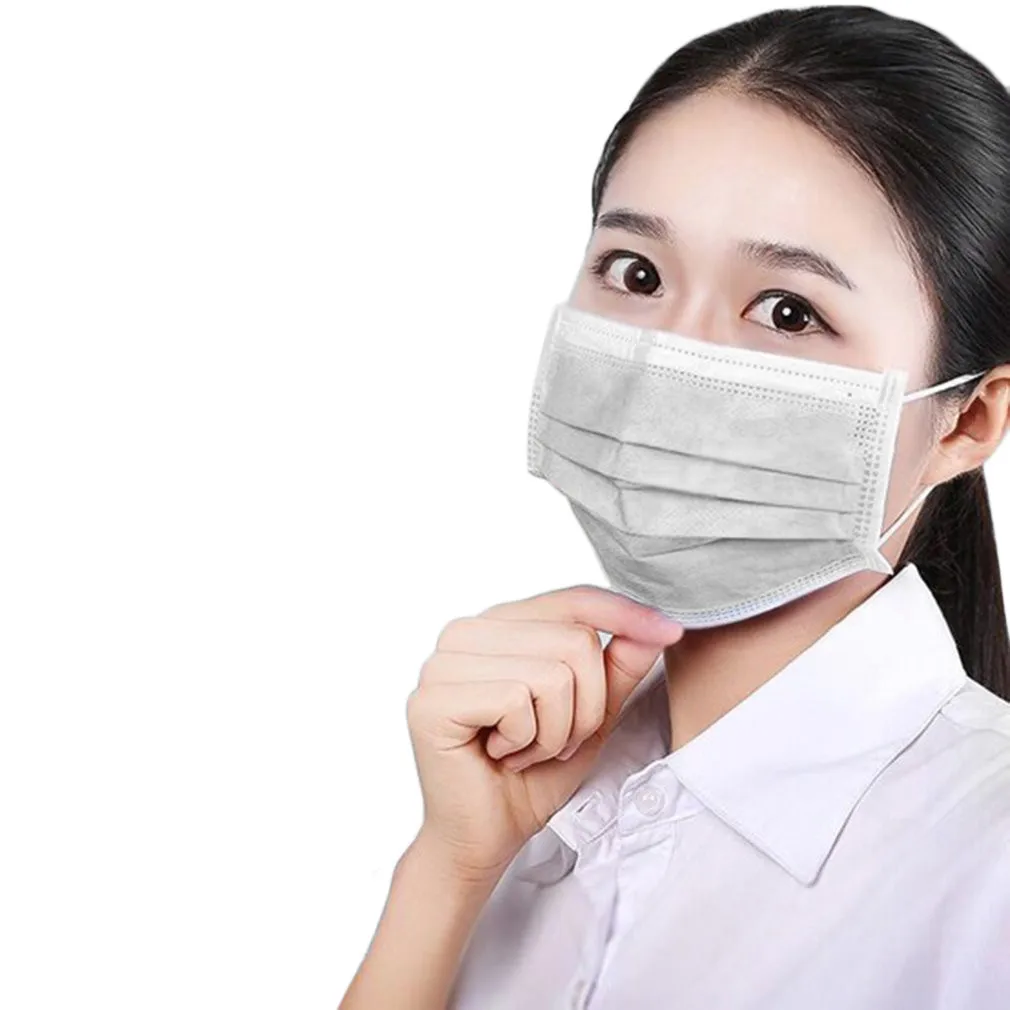 

10pcs Non-woven Fabric Disposable Mouth Masks Kids Adult Filter Mask Anti-dust Masks Windproof Face Masks