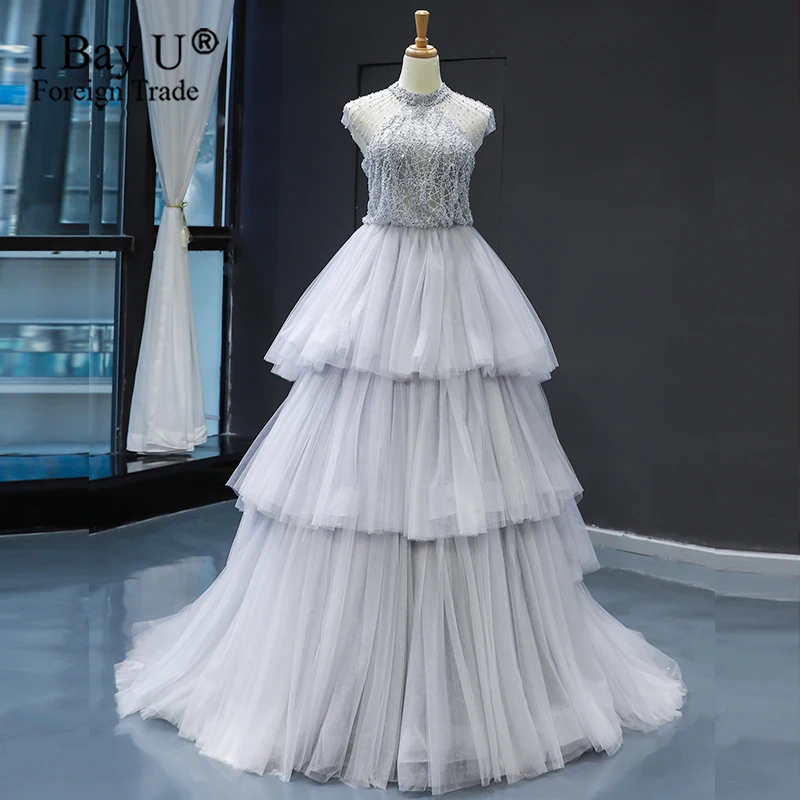 layered evening dress