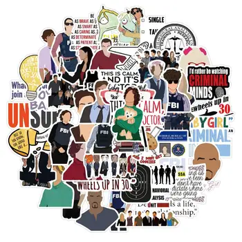 

50Pcs/pack Criminal Minds Graffiti Stickers For Laotop Phone Skateboard Fridge Guitar Motorcycle Travel Luggage Sticker Decals