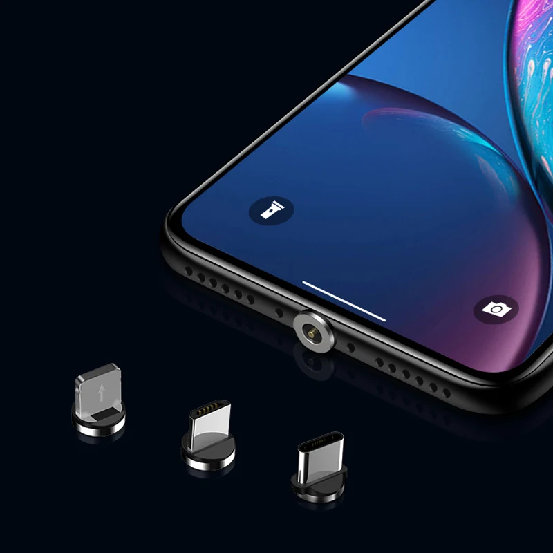 Магнитный кабель, штекер, USB кабель, адаптер для iPhone 8 pin, USB C, Micro type C, вилки, Android, быстрая зарядка, USB зарядное устройство, шнур, вилка