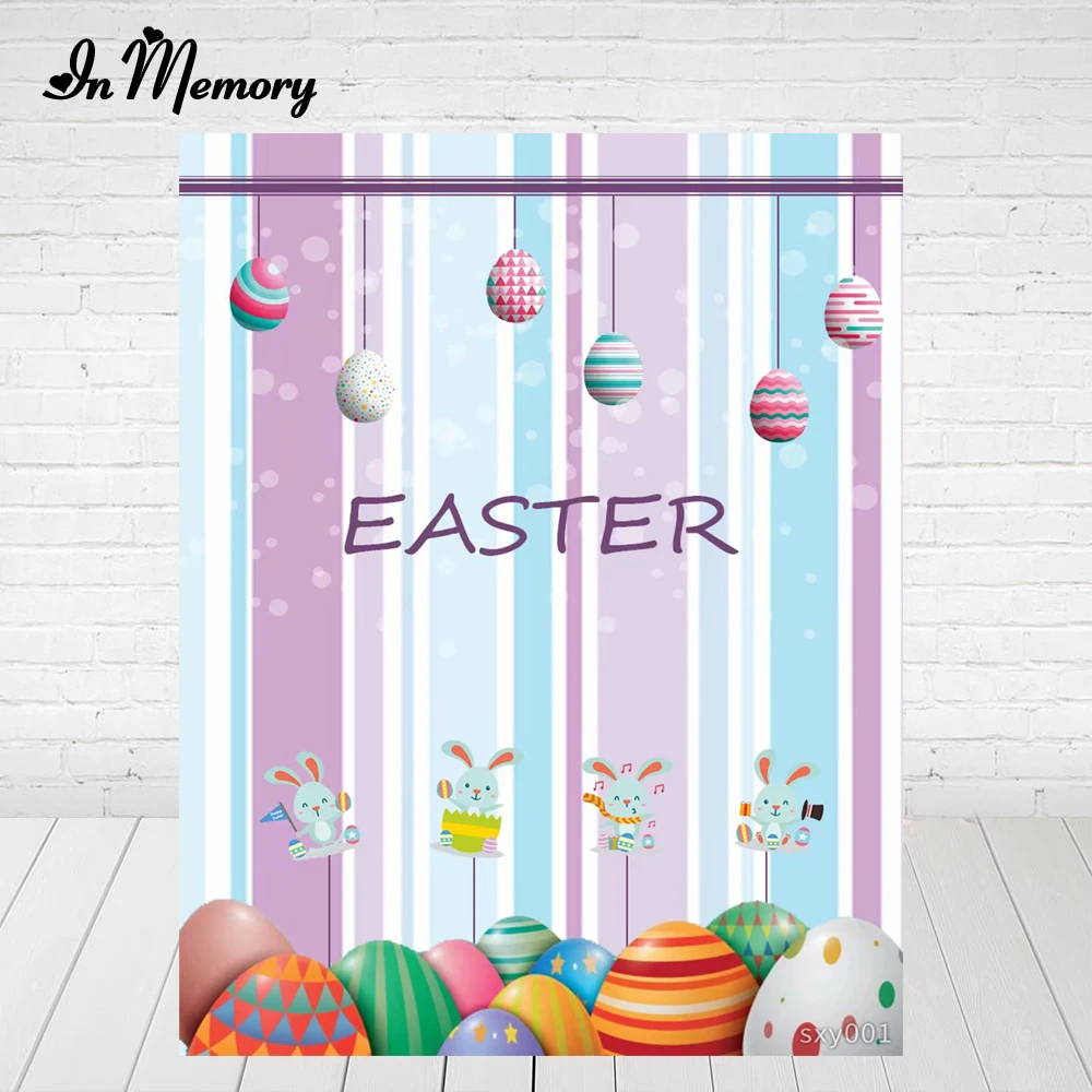 InMemory цветные яйца милый кролик счастливая Пасха фотография фоны Фиолетовый