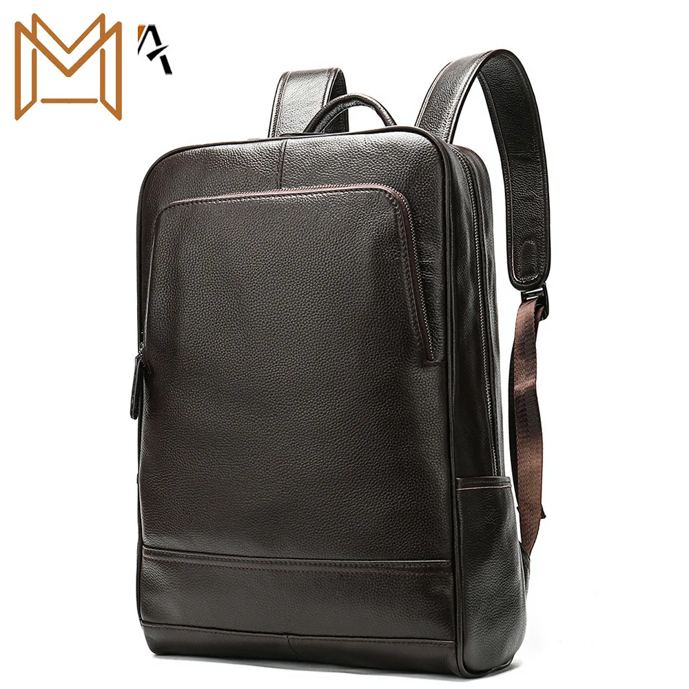 

Leisure Time Business Affairs Genuine Leather Both Shoulders Package Wear-resisting Capacity Male Cowhide Computer