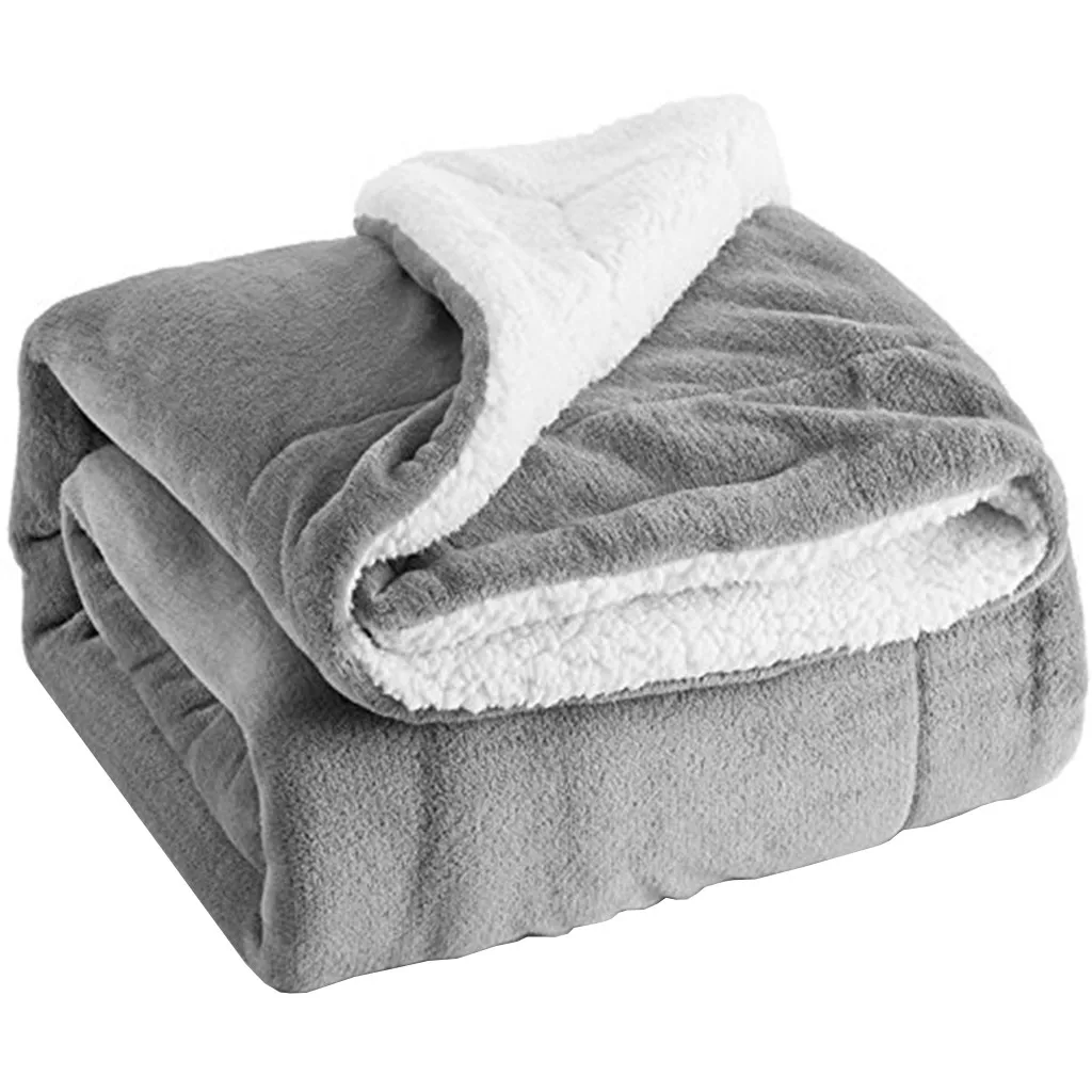 Одеяло мягкое и теплое самое модное семейное осеннее и зимнее плотное теплое шерстяное одеяло шаль# YL10 - Цвет: Gray