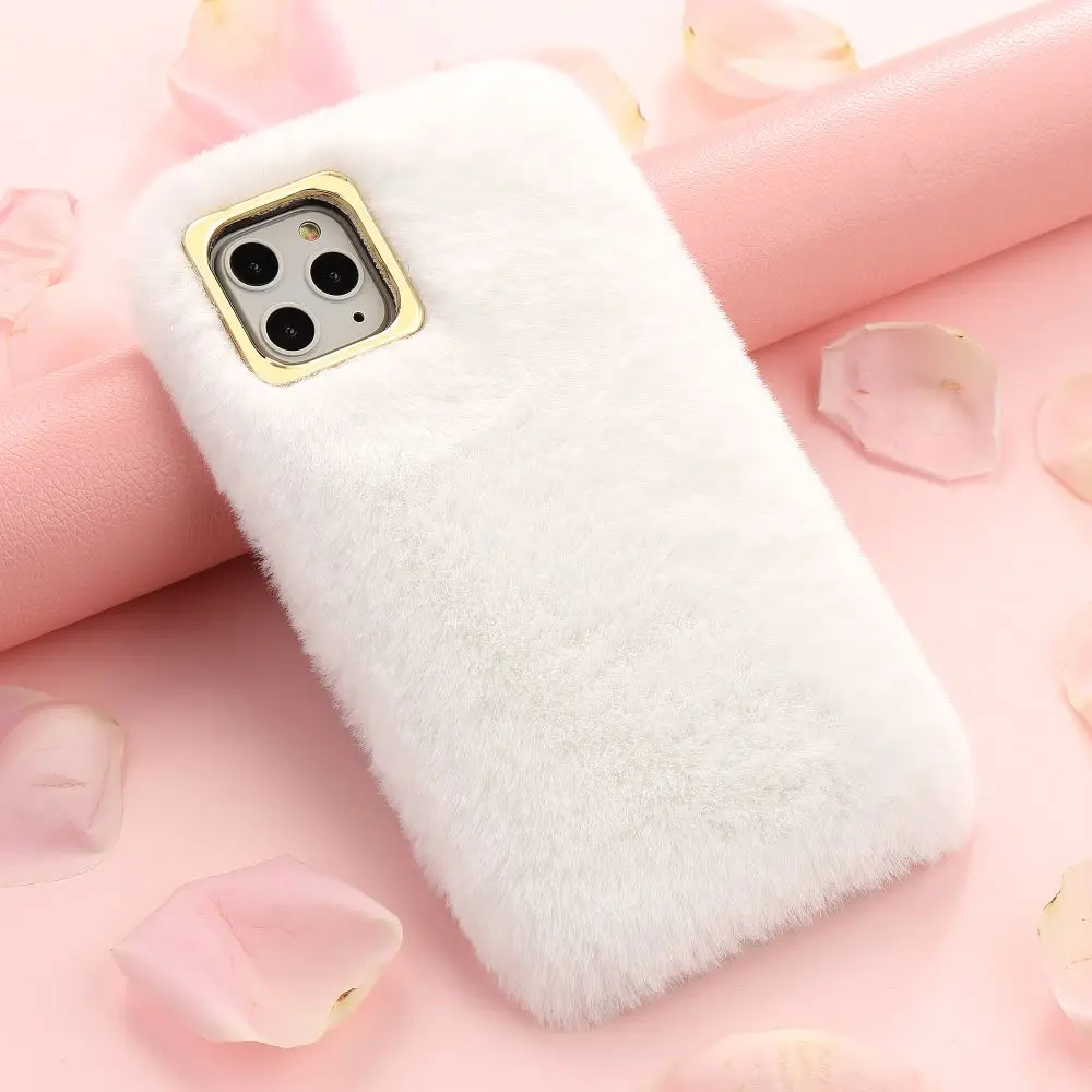 Модные блестящие Теплые Меховые чехлы для Iphone 11 Pro Xr XS MAX X XS 10 6 6S 7 8 PLUS 5 5S SE ударопрочный Меховой чехол для Apple