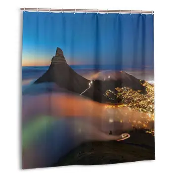 

Cape Town Shower Curtain with Hooks bathroom Waterproof Polyester Fabric